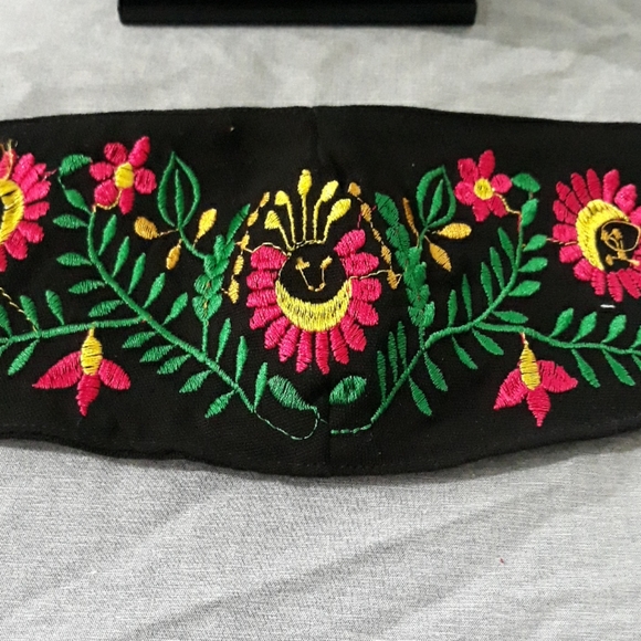 Mexican Style Cotton Face Mask - Picture 2 of 3